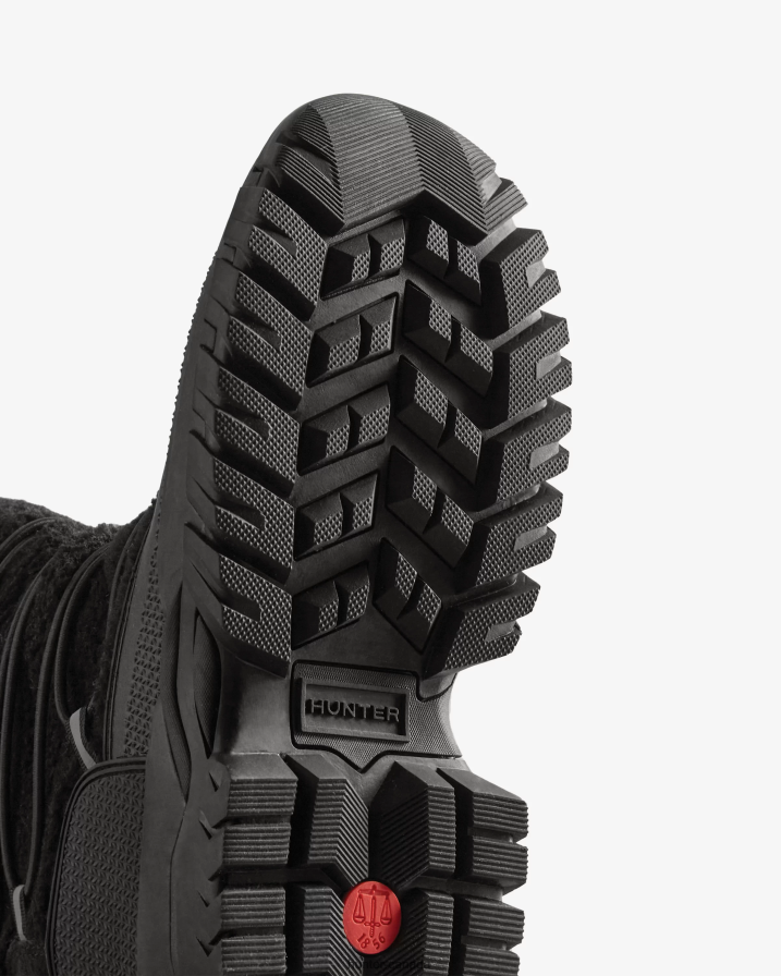 208Z2Z208 Hunter Outlet - Hunter Women Wanderer Vegan Shearling Insulated Tall Snow Boots Black