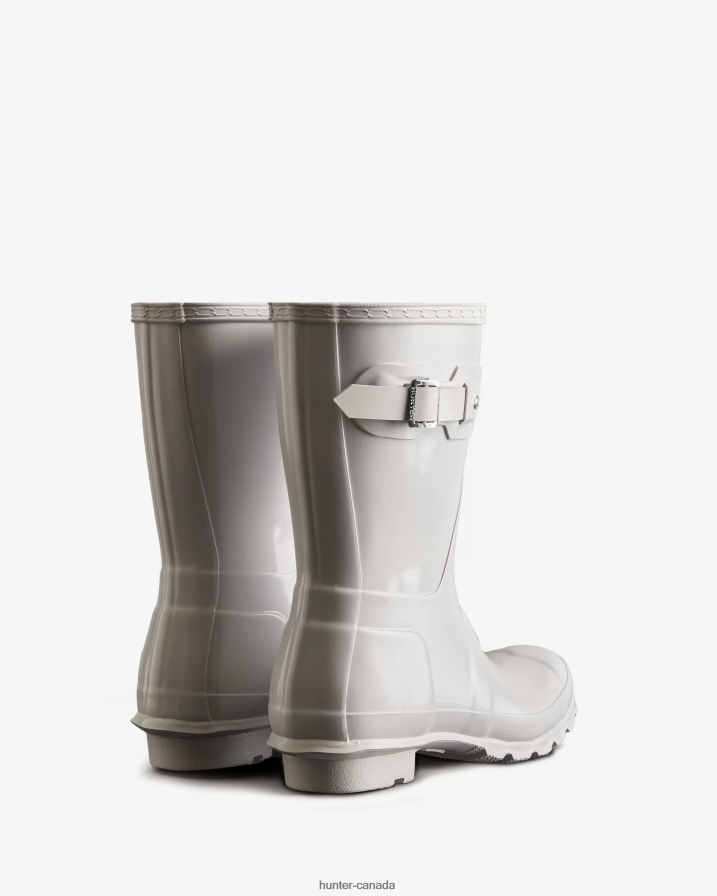 208Z2Z210 Hunter Canada - Hunter Women Original Short Gloss Rain Boots White