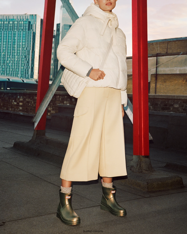 208Z2Z213 Hunter Boots - Hunter Women Play Short Pearlized Rain Boots Gold