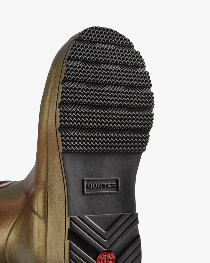 208Z2Z213 Hunter Boots - Hunter Women Play Short Pearlized Rain Boots Gold