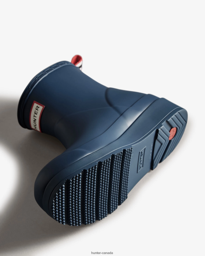 208Z2Z214 Hunter Canada - Hunter Women Play Short Rain Boots Kerhuelen Navy