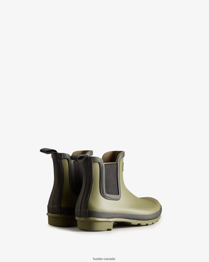 208Z2Z217 Hunter Boots - Hunter Women Original Chelsea Boots Olive/Black