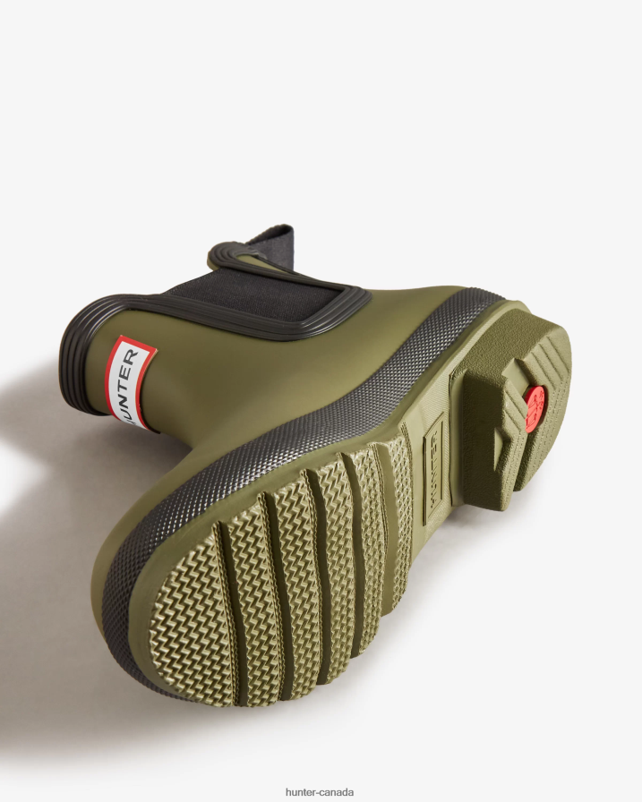 208Z2Z217 Hunter Boots - Hunter Women Original Chelsea Boots Olive/Black