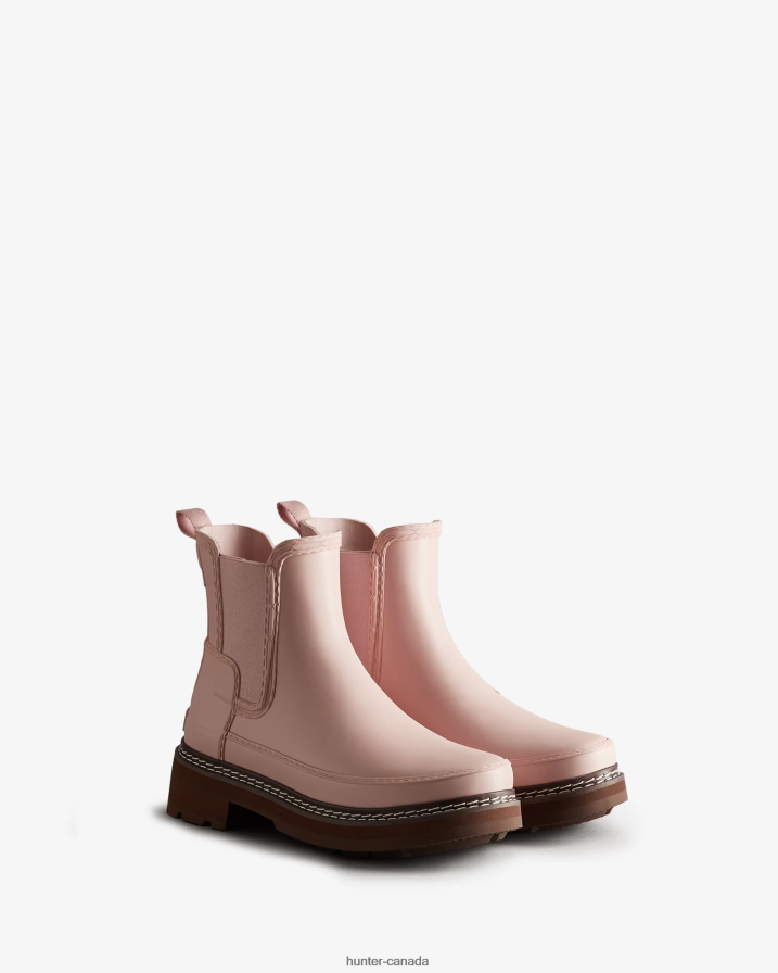 208Z2Z218 Hunter Canada - Hunter Women Refined Stitch Detail Chelsea Boots Azalea Pink