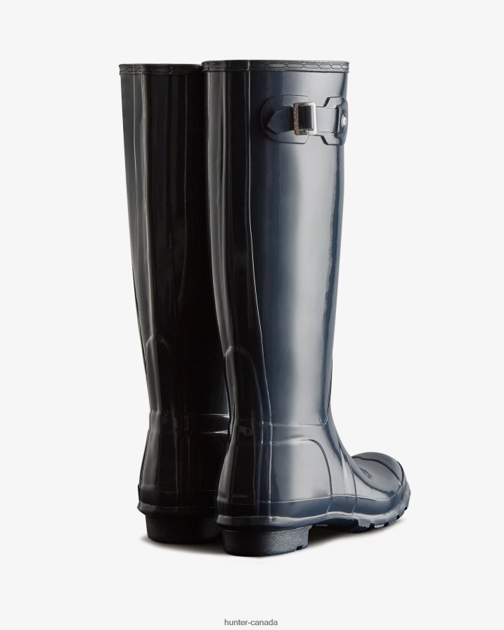 208Z2Z222 Hunter Canada - Hunter Women Original Tall Gloss Rain Boots Navy