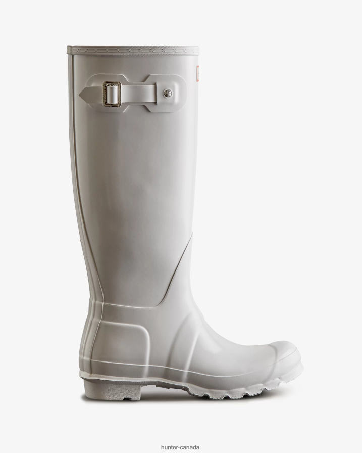 208Z2Z223 Hunter Boots Sale - Hunter Women Original Tall Gloss Rain Boots White
