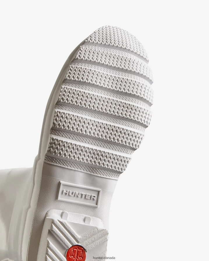 208Z2Z223 Hunter Boots Sale - Hunter Women Original Tall Gloss Rain Boots White