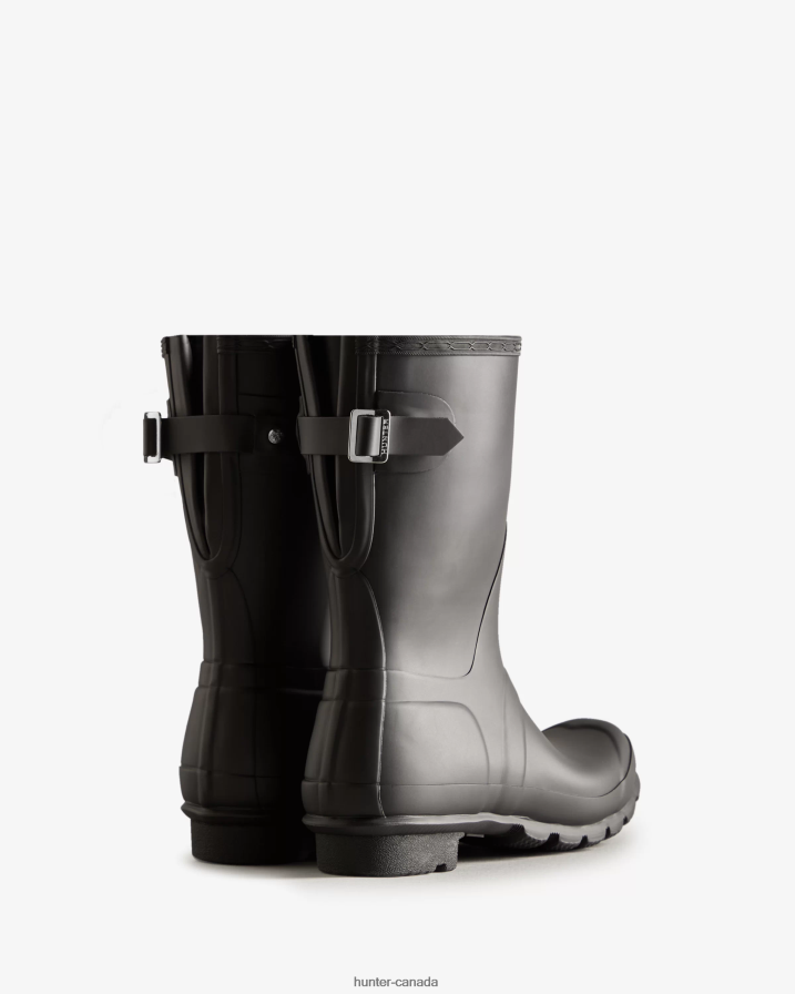 208Z2Z23 Hunter Boots Sale - Hunter Women Short Back Adjustable Rain Boots Black