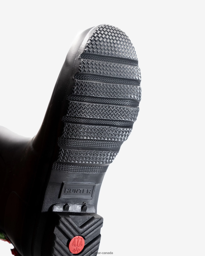 208Z2Z230 Hunter Canada - Hunter Women CLUB BUM Backstrap Tall Rain Boots Black
