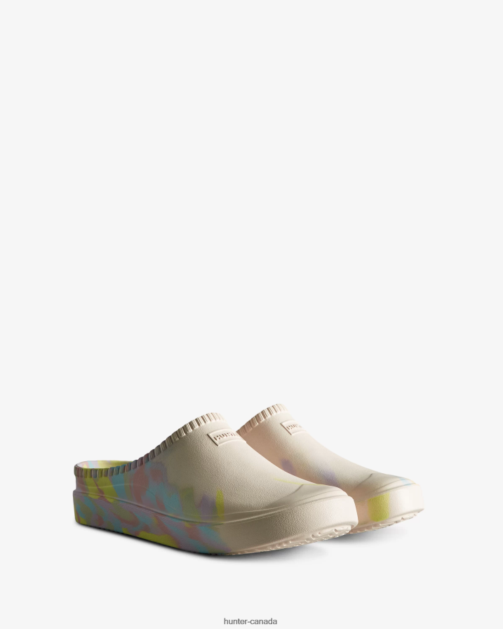 208Z2Z235 Hunter Boots Sale - Hunter Men In/Out BLOOM Clogs Shaded White