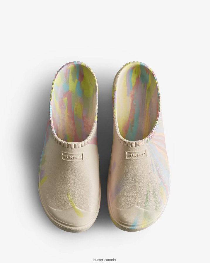 208Z2Z235 Hunter Boots Sale - Hunter Men In/Out BLOOM Clogs Shaded White