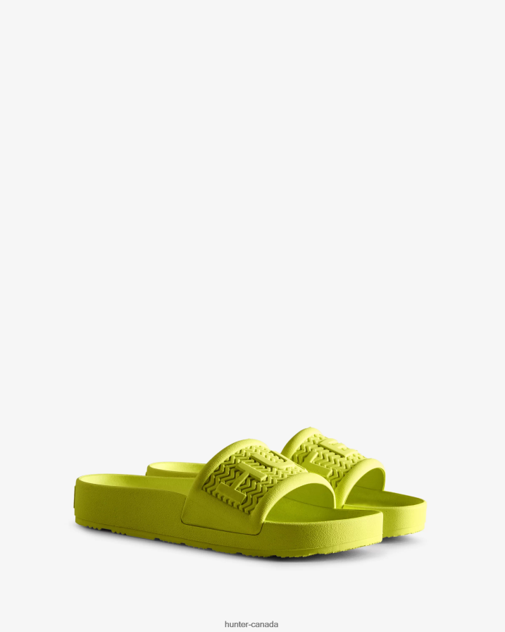 208Z2Z238 Hunter Canada - Hunter Women BLOOM Slides Zesty Yellow