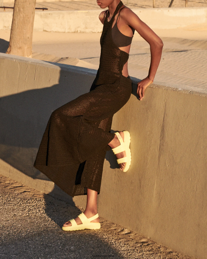 208Z2Z243 Hunter Boots Sale - Hunter Women BLOOM Sandal Zesty Yellow