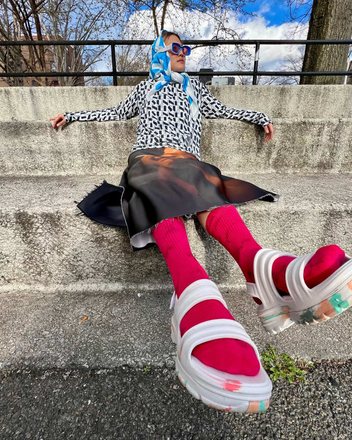 208Z2Z244 Hunter Outlet - Hunter Women BLOOM Marble Sandal White