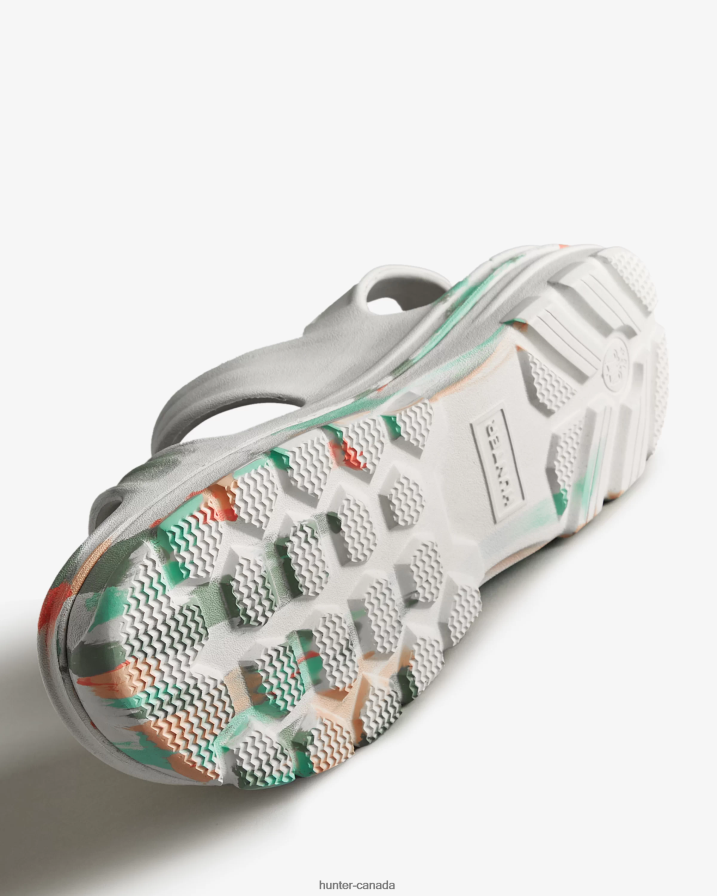 208Z2Z244 Hunter Outlet - Hunter Women BLOOM Marble Sandal White