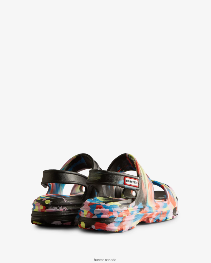 208Z2Z245 Hunter Boots - Hunter Women BLOOM Marble Sandal Black
