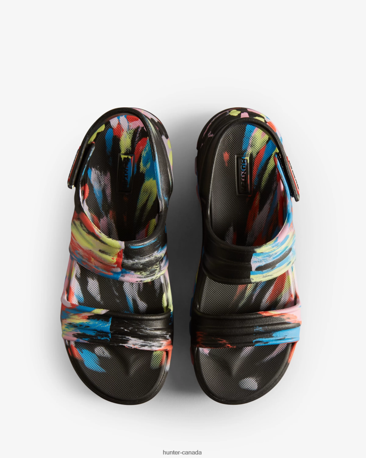 208Z2Z245 Hunter Boots - Hunter Women BLOOM Marble Sandal Black