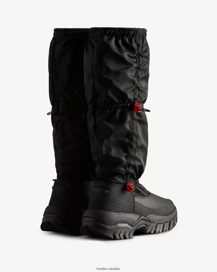 208Z2Z256 Hunter Outlet - Hunter Women Wanderer Insulated Tall Slouch Snow Boots Black