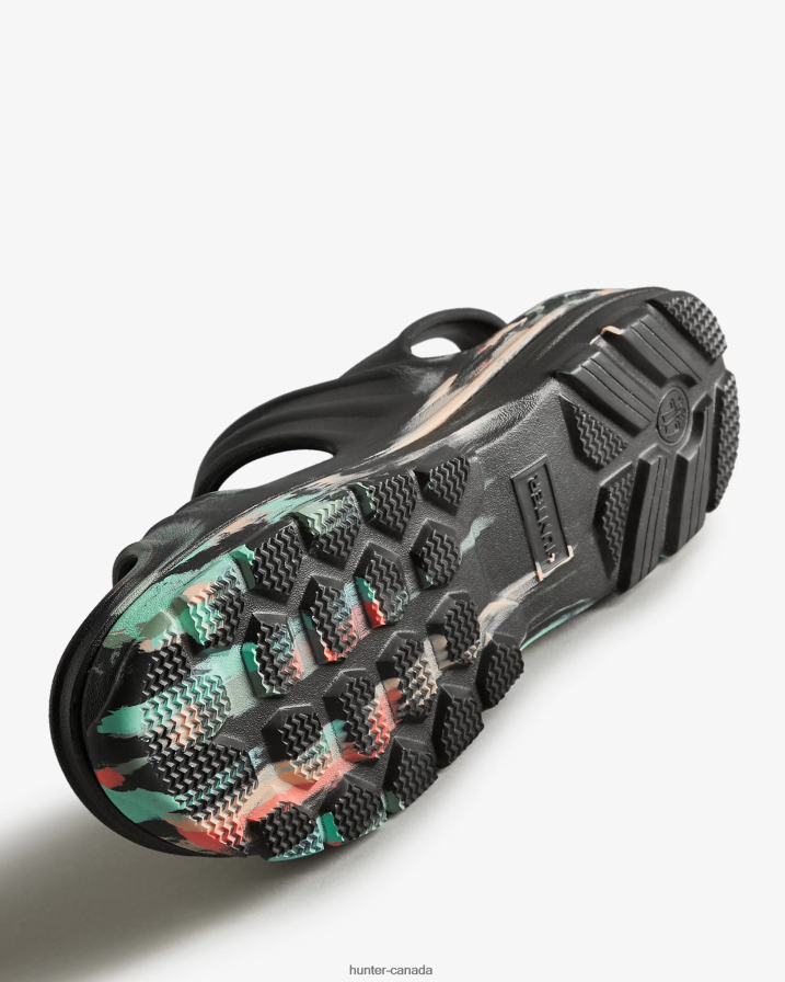 208Z2Z257 Hunter Boots - Hunter Women BLOOM Marble Sandal Black