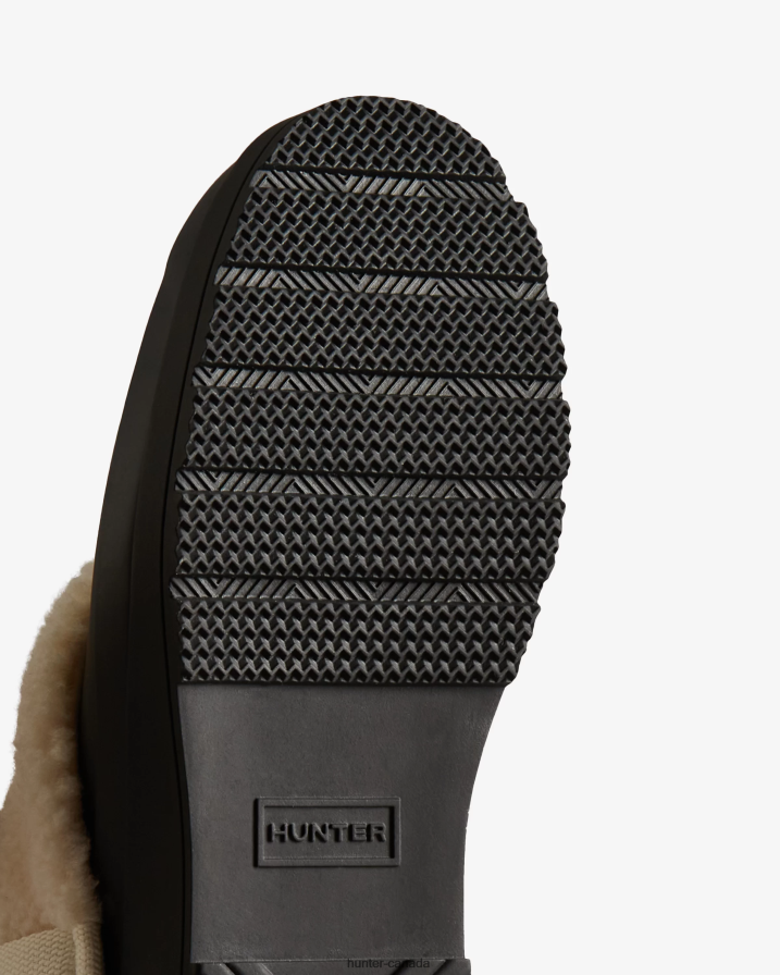 208Z2Z258 Hunter Canada - Hunter Women Play Vegan Shearling Insulated Clogs Black