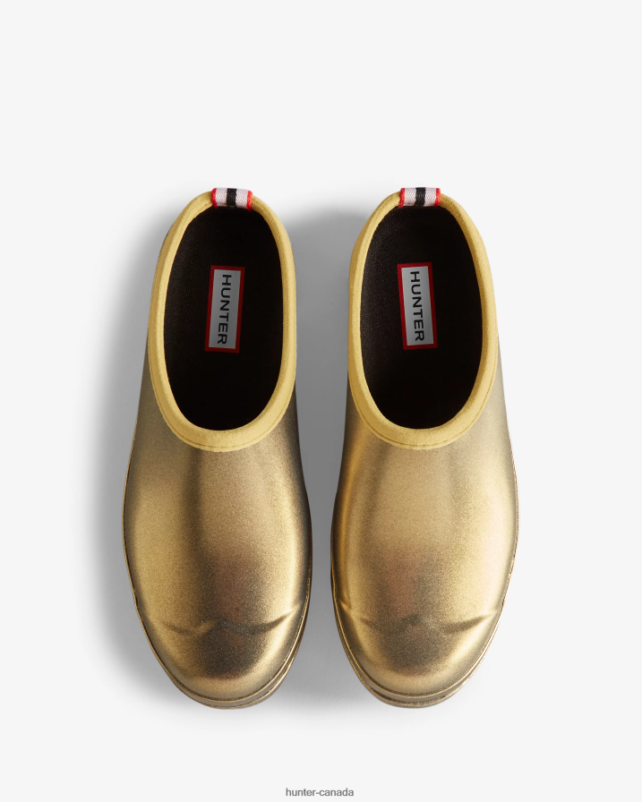 208Z2Z262 Hunter Canada - Hunter Women Play Nebula Clogs Gold