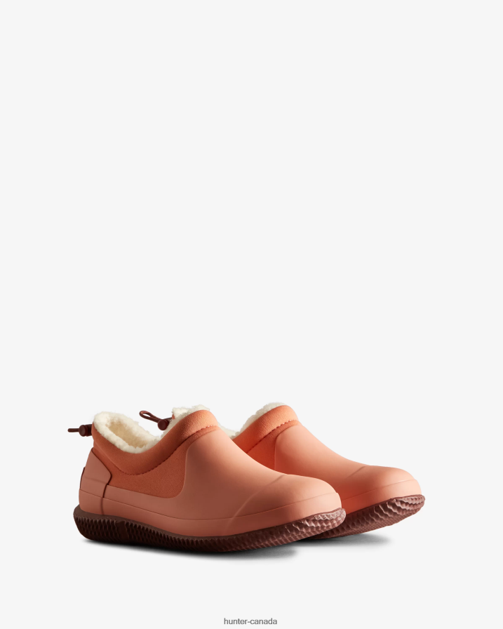 208Z2Z264 Hunter Outlet - Hunter Women Insulated Vegan Shearling Shoe Rough Pink/Muted Berry