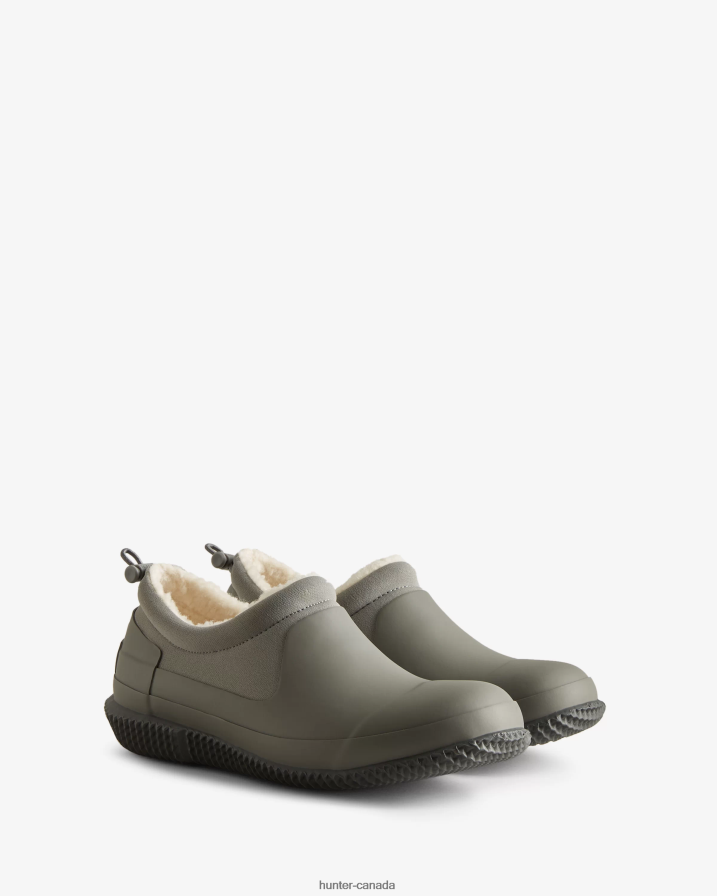 208Z2Z265 Hunter Boots - Hunter Women Insulated Vegan Shearling Shoe Tundra Grey/Docker Grey/White Willow
