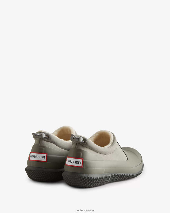 208Z2Z265 Hunter Boots - Hunter Women Insulated Vegan Shearling Shoe Tundra Grey/Docker Grey/White Willow