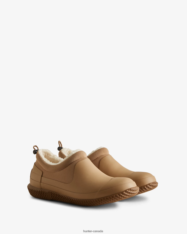 208Z2Z266 Hunter Canada - Hunter Women Insulated Vegan Shearling Shoe Tawny Brown/White Willow