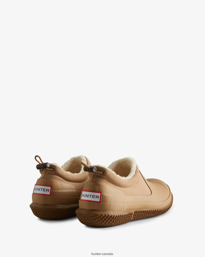 208Z2Z266 Hunter Canada - Hunter Women Insulated Vegan Shearling Shoe Tawny Brown/White Willow