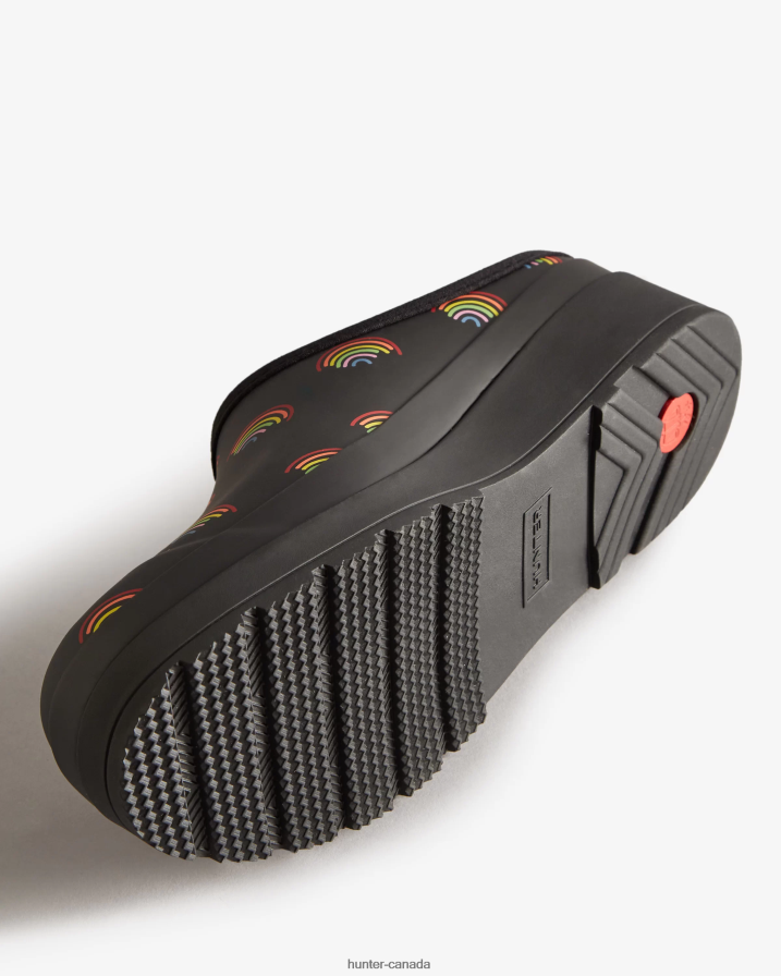 208Z2Z268 Hunter Outlet - Hunter Women Play Mini Rainbow Clogs Mini Rainbow Print