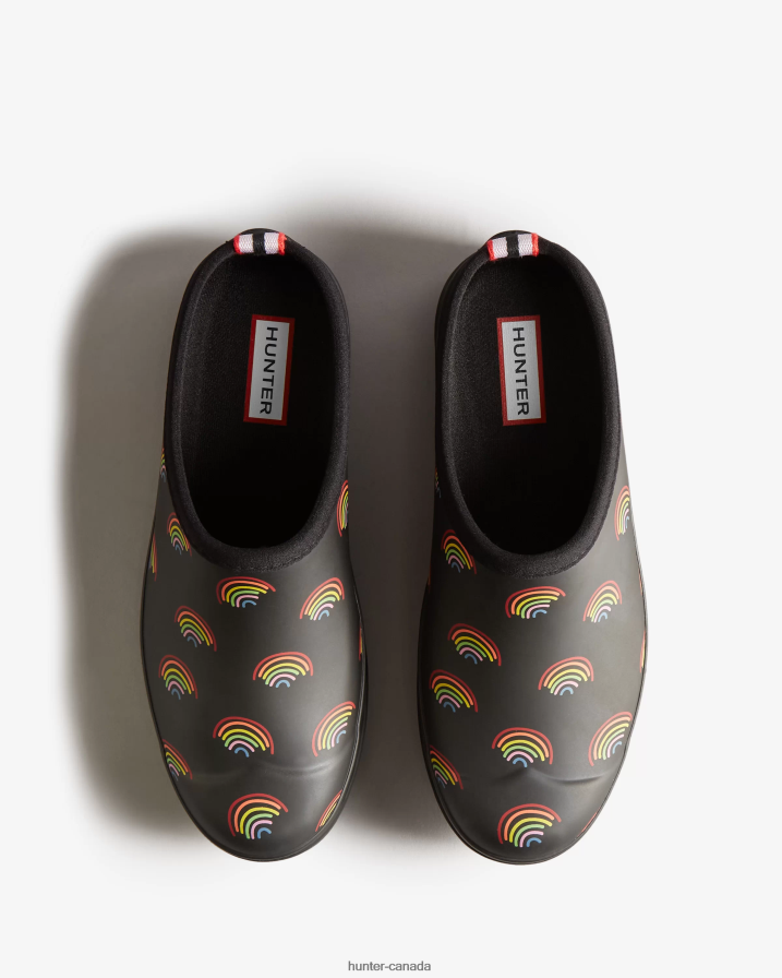 208Z2Z268 Hunter Outlet - Hunter Women Play Mini Rainbow Clogs Mini Rainbow Print
