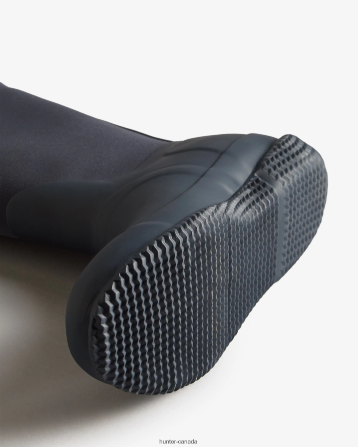 208Z2Z276 Hunter Outlet - Hunter Women Insulated Roll Top Vegan Shearling Boots Navy/White Willow