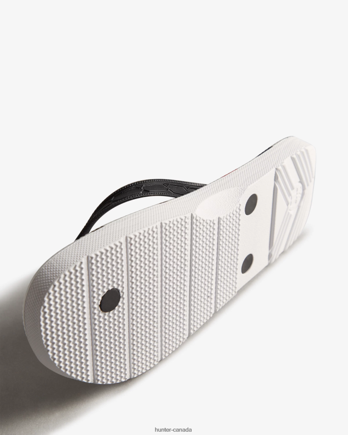 208Z2Z283 Hunter Boots Sale - Hunter Women Exploded Logo Flip Flops Black