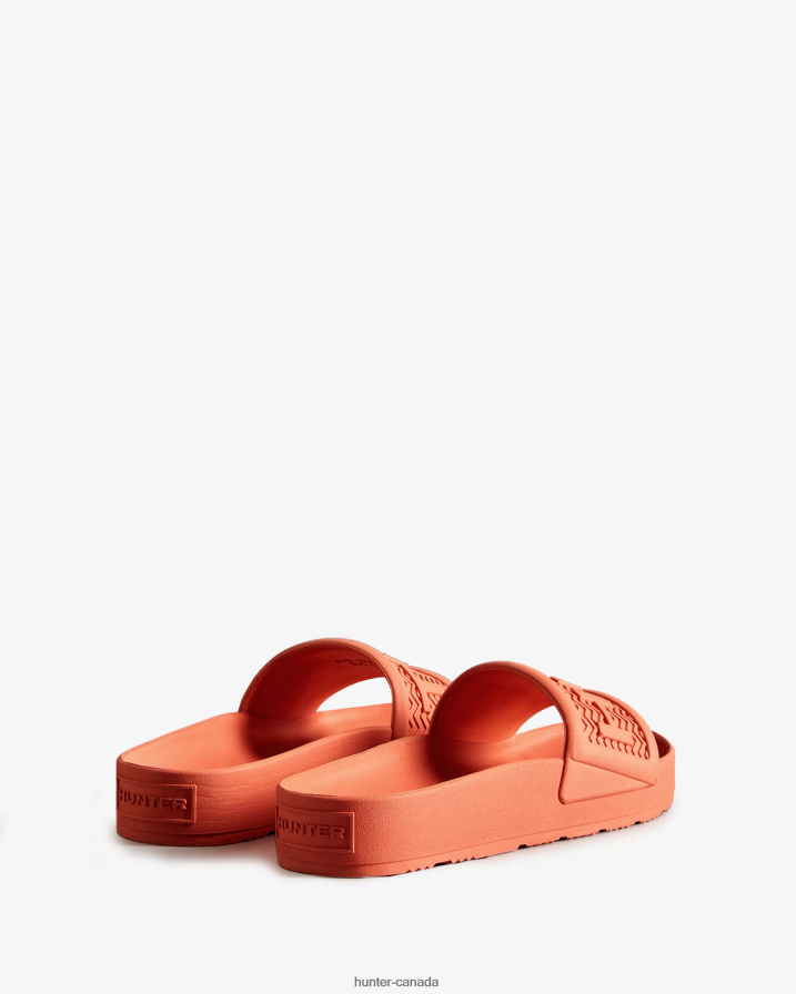 208Z2Z284 Hunter Outlet - Hunter Women BLOOM Slides Sun-Cup Orange