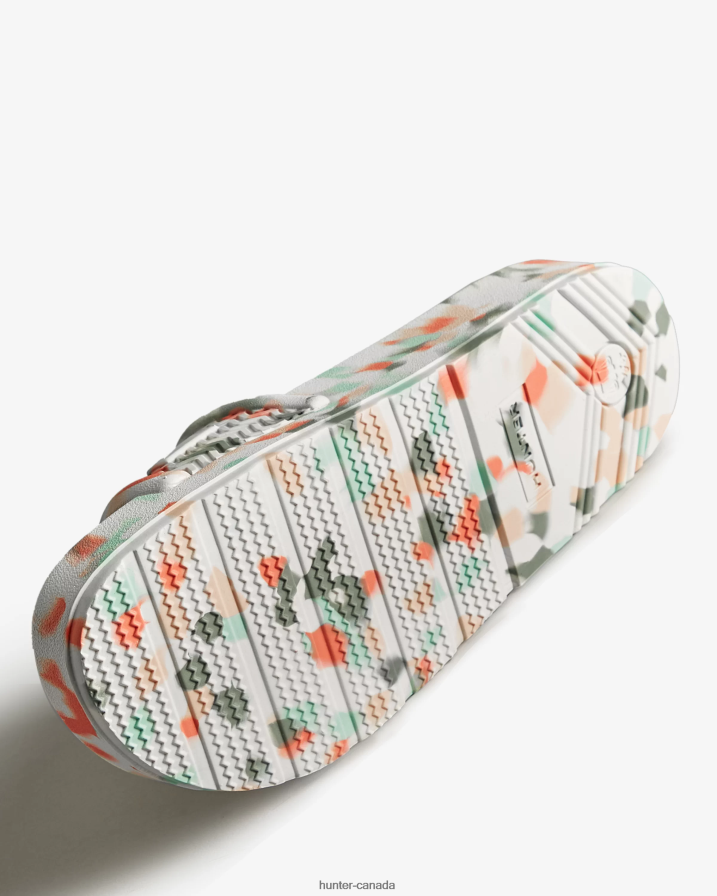 208Z2Z286 Hunter Canada - Hunter Women BLOOM Marble Slides White