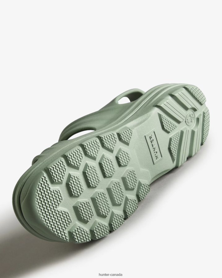 208Z2Z287 Hunter Boots Sale - Hunter Women BLOOM Sandal Sweet Gale Green