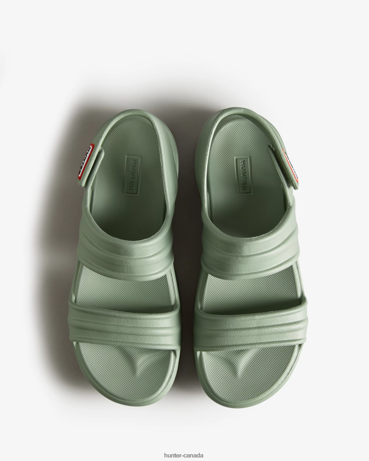 208Z2Z287 Hunter Boots Sale - Hunter Women BLOOM Sandal Sweet Gale Green