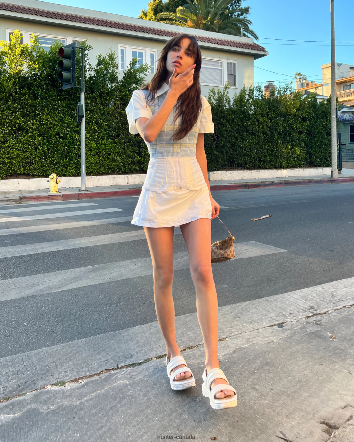 208Z2Z288 Hunter Outlet - Hunter Women BLOOM Sandal White