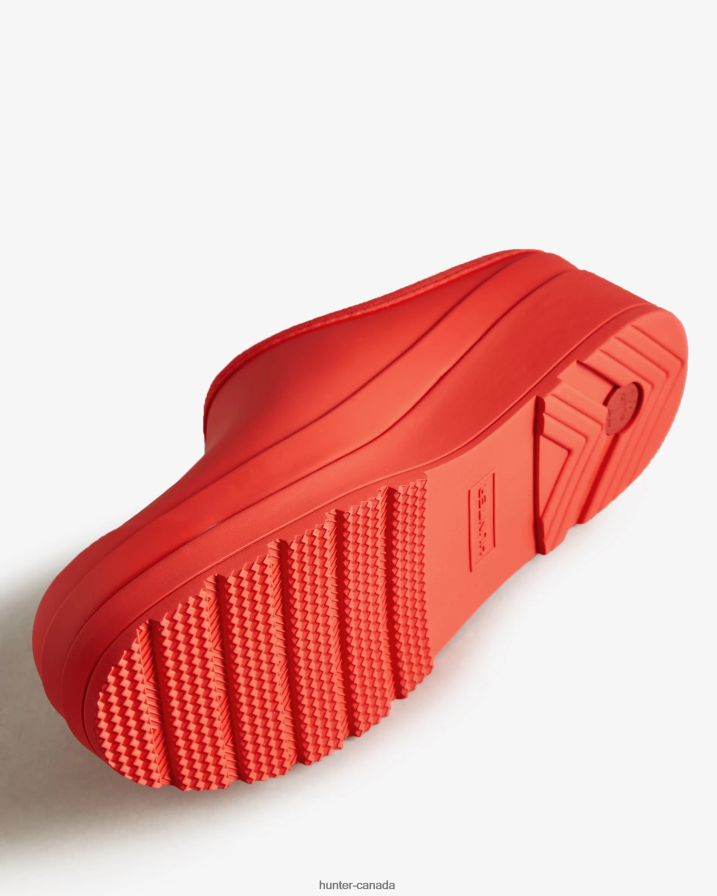 208Z2Z290 Hunter Canada - Hunter Women Play Clogs Logo Red