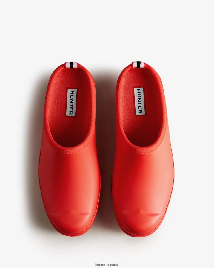 208Z2Z290 Hunter Canada - Hunter Women Play Clogs Logo Red