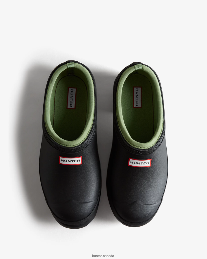 208Z2Z293 Hunter Boots - Hunter Women Gardener Clogs Black