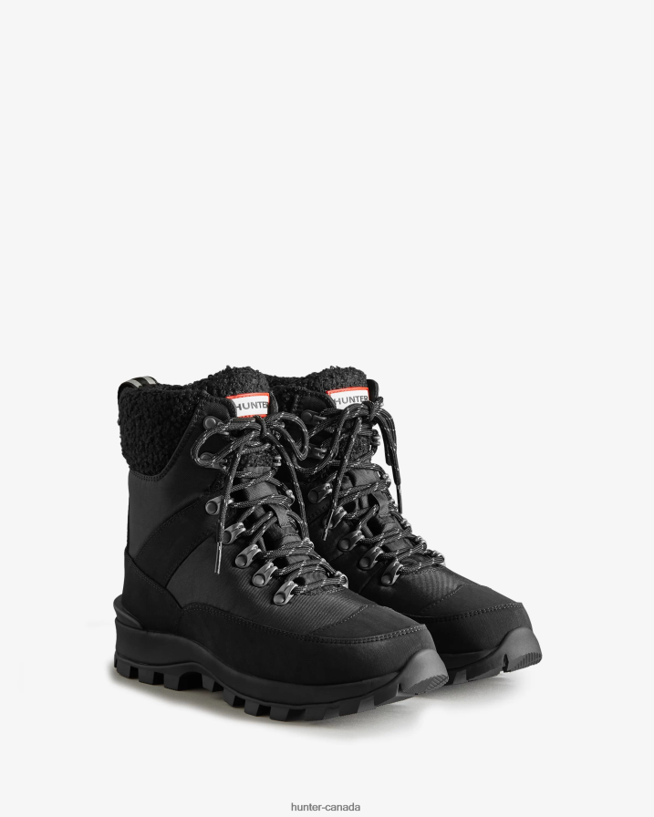 208Z2Z297 Hunter Boots - Hunter Women Insulated Recycled Polyester Commando Boots Black