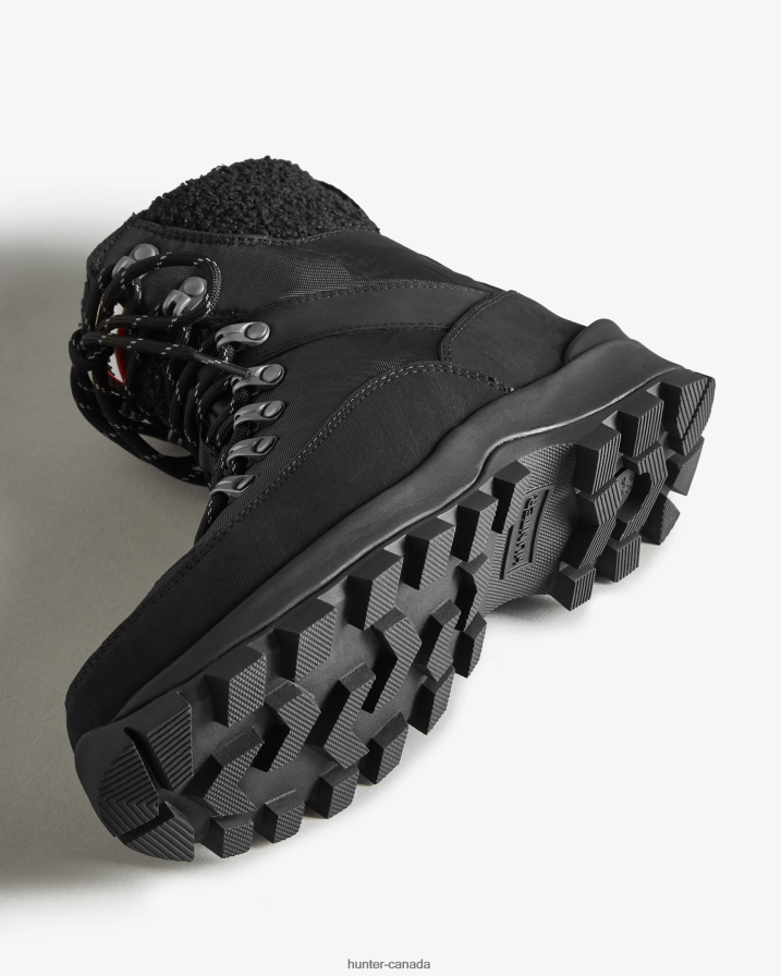 208Z2Z297 Hunter Boots - Hunter Women Insulated Recycled Polyester Commando Boots Black