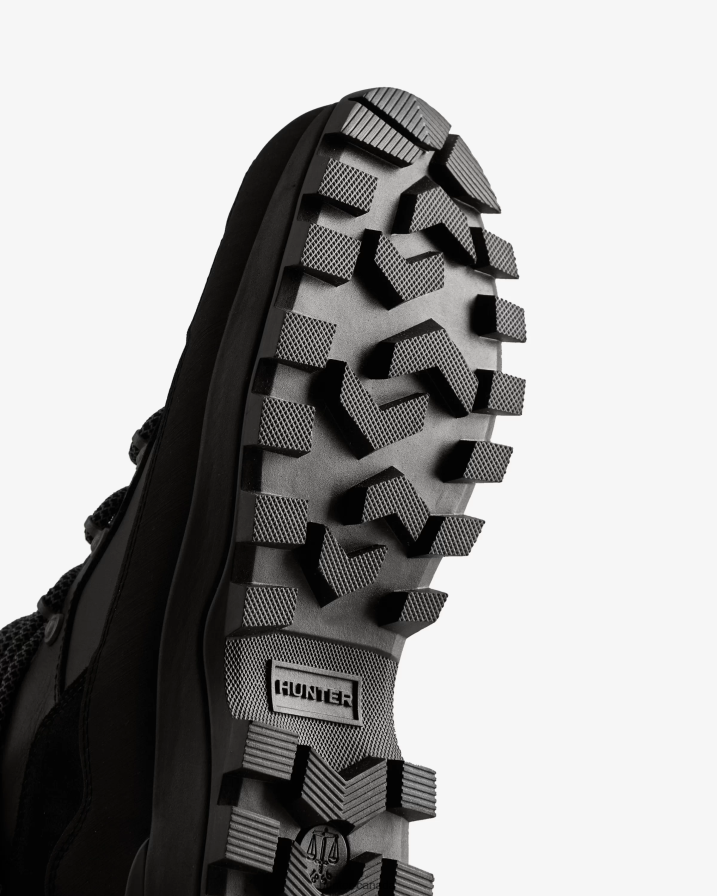 208Z2Z298 Hunter Canada - Hunter Women Explorer Insulated Lace-Up Leather Commando Boots Black