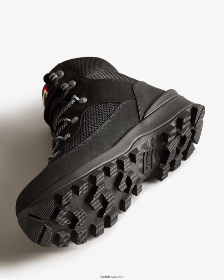 208Z2Z299 Hunter Boots Sale - Hunter Women Explorer Insulated Lace-Up Commando Boots Black