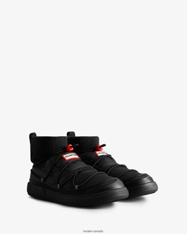 208Z2Z301 Hunter Boots - Hunter Women In/Out Insulated Lace Up Slipper Boot Black