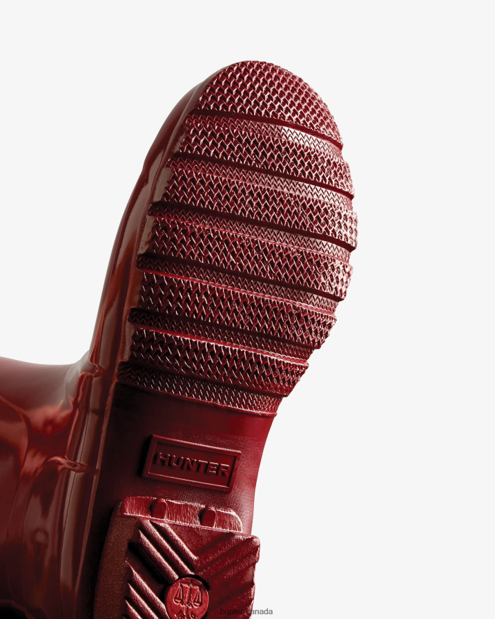 208Z2Z305 Hunter Boots - Hunter Women Original Short Gloss Rain Boots Fall Red