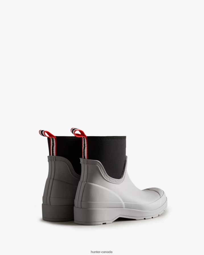 208Z2Z308 Hunter Outlet - Hunter Women Play Short Neoprene Rain Boots Steall Light Grey