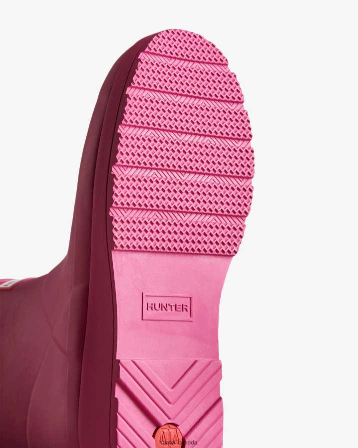 208Z2Z310 Hunter Canada - Hunter Women Play Short Rain Boots Prismatic Pink